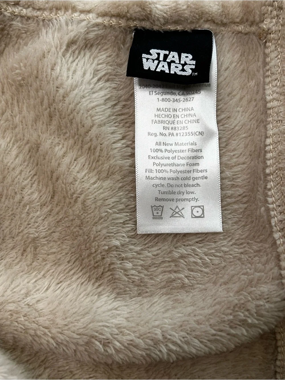 Lambs & Ivy Star Wars Grogu Baby Yoda The Child Plush Lovey Security Blanket EUC